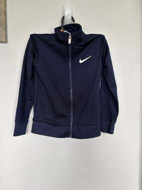 Nike Girls Navy Full-Zip Track Jacket Size XS (3-4 Years)